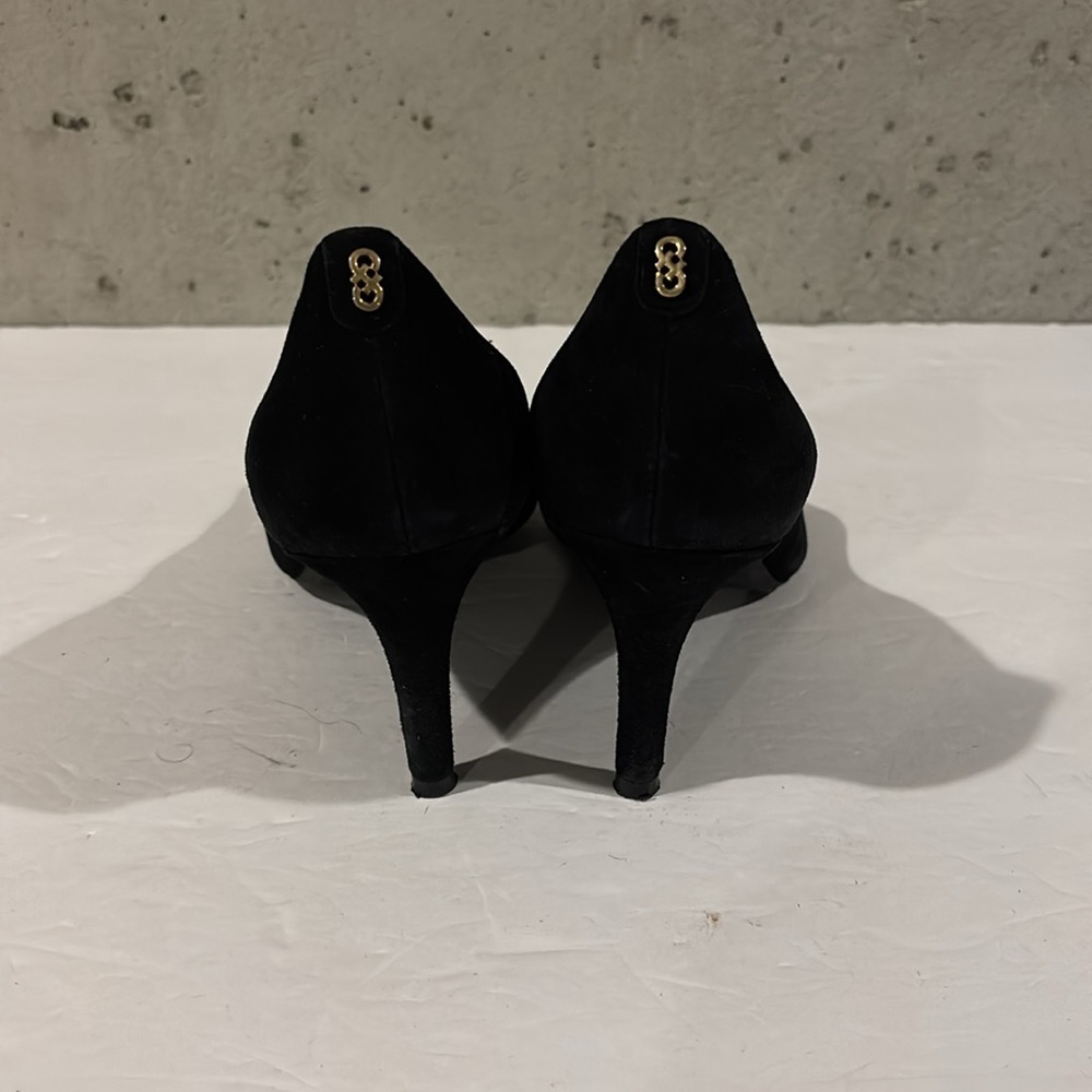 Cole Haan Black Suede Juliana Pointed Toe Pumps - Size 11B - Picture 5 of 9